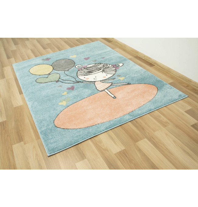 Dětský koberec Lima 9393B modrý/růžový