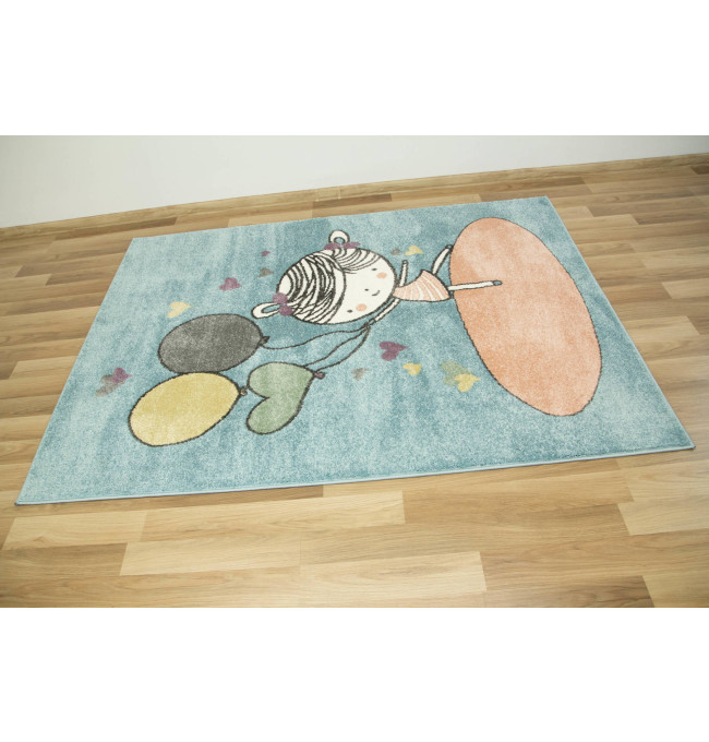 Dětský koberec Lima 9393B modrý/růžový