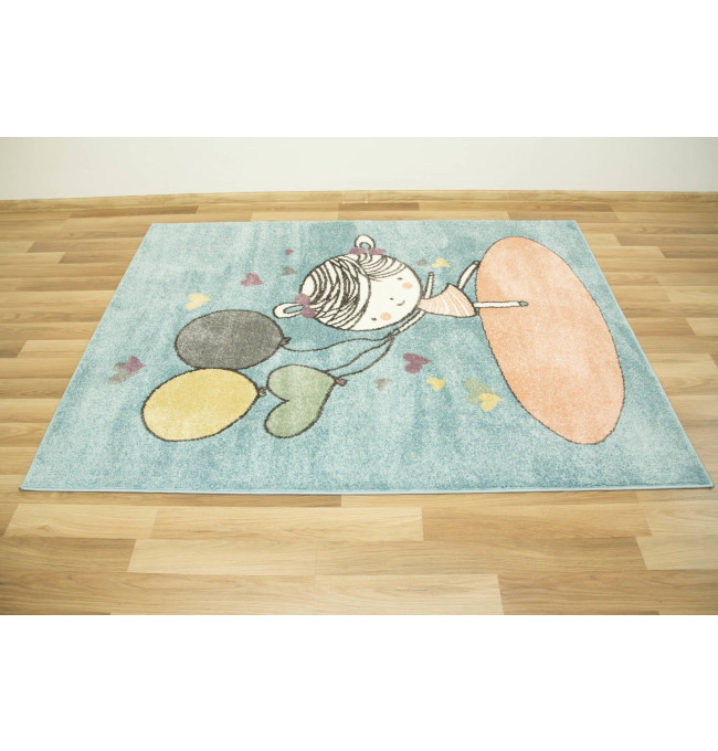 Dětský koberec Lima 9393B modrý/růžový