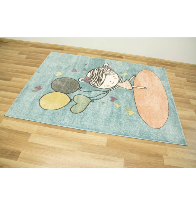 Dětský koberec Lima 9393B modrý/růžový