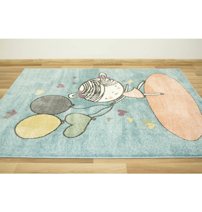 Dětský koberec Lima 9393B modrý/růžový