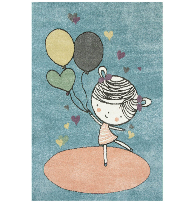 Dětský koberec Lima 9393B modrý/růžový