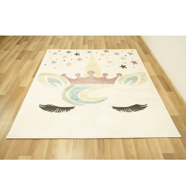 Dětský koberec Lima B070A krémový / růžový