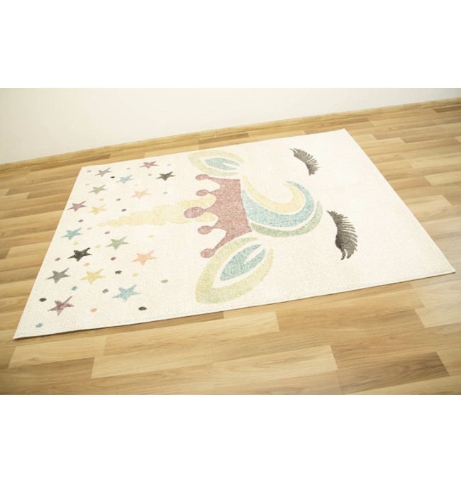 Dětský koberec Lima B070A krémový / růžový