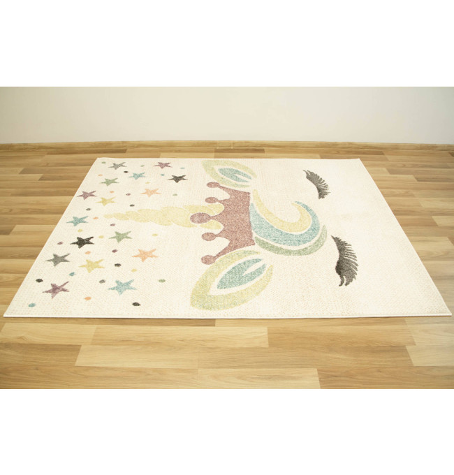 Dětský koberec Lima B070A krémový / růžový
