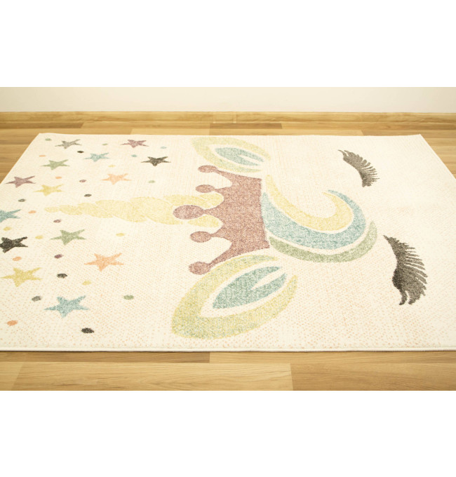 Dětský koberec Lima B070A krémový / růžový