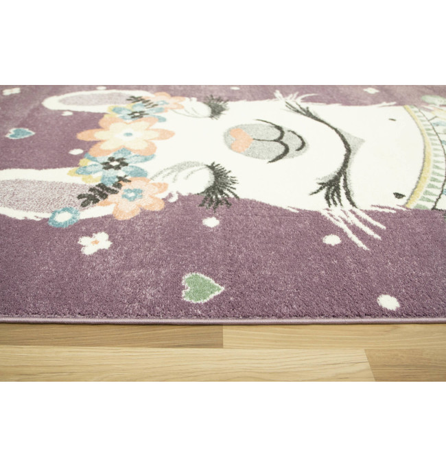 Dětský koberec Lima C882B Lama fialový / krémový