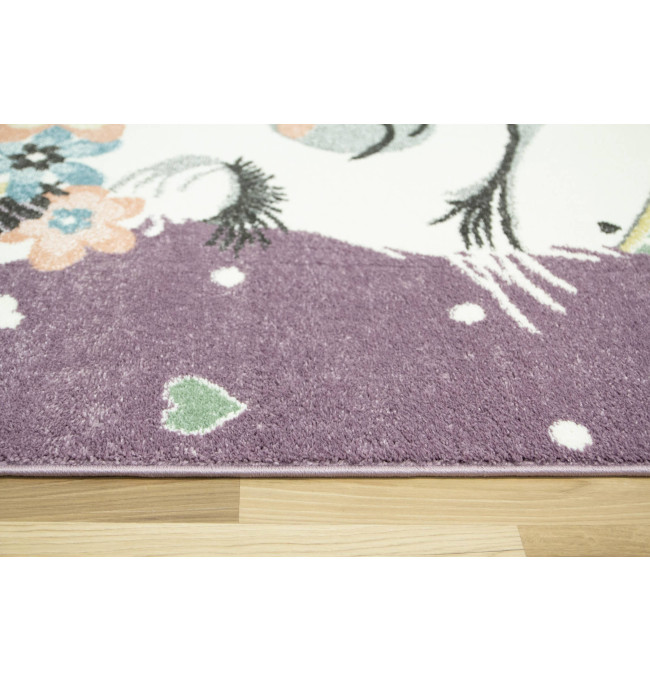 Dětský koberec Lima C882B Lama fialový / krémový
