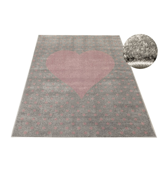 Dětský koberec Lima G930A světle šedý / fialový