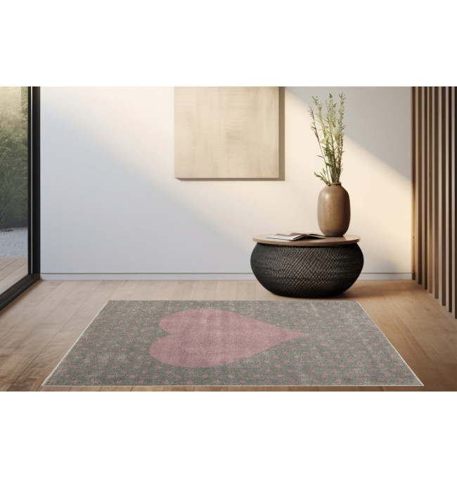 Dětský koberec Lima G930A světle šedý / fialový