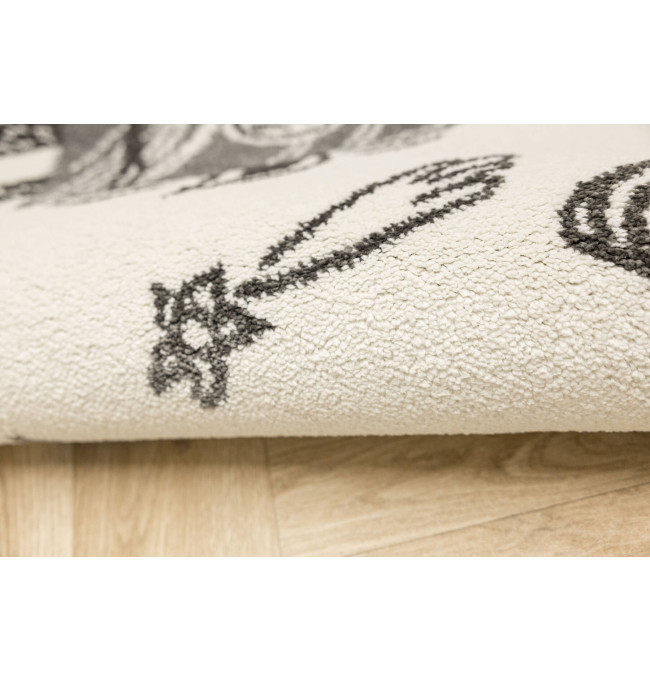 Koberec Lima G931A roboty, krémový / pastelově tyrkysový