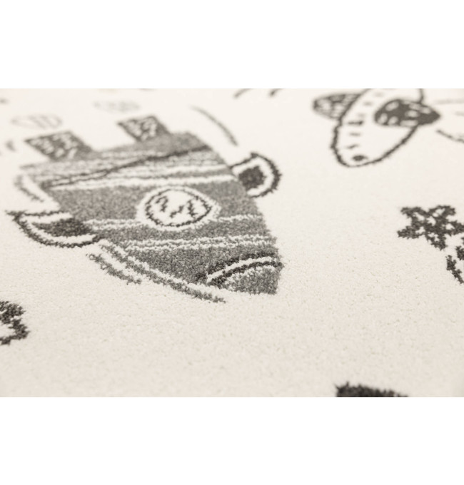 Koberec Lima G931A roboty, krémový / pastelově tyrkysový