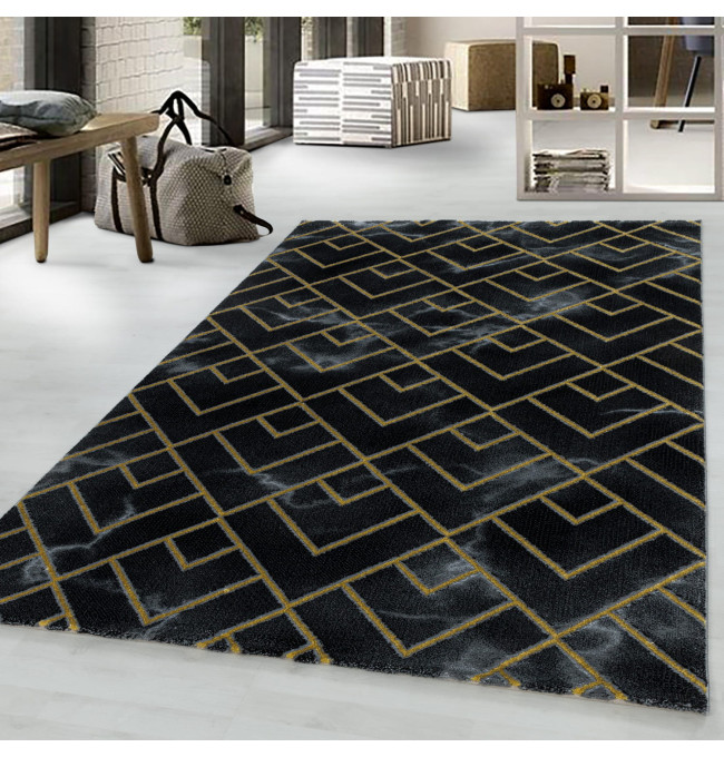 Koberec Naxos mozaika hnědo-zlatý