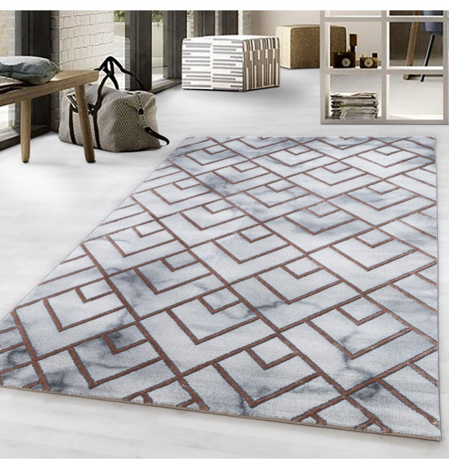 Koberec Naxos mozaika šedo - hnědý