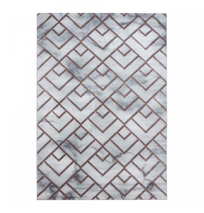 Koberec Naxos mozaika šedo - hnědý