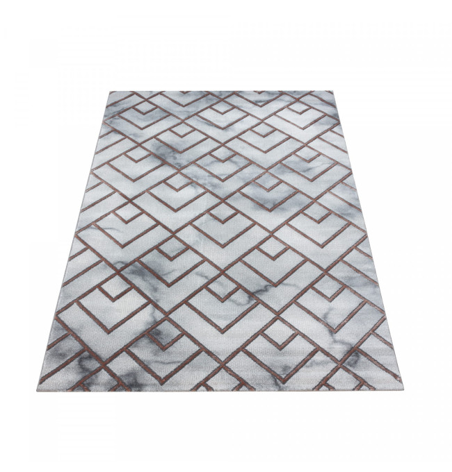 Koberec Naxos mozaika šedo - hnědý