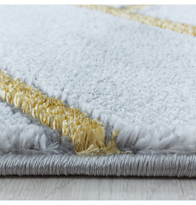 Koberec Naxos mozaika šedě zlatý