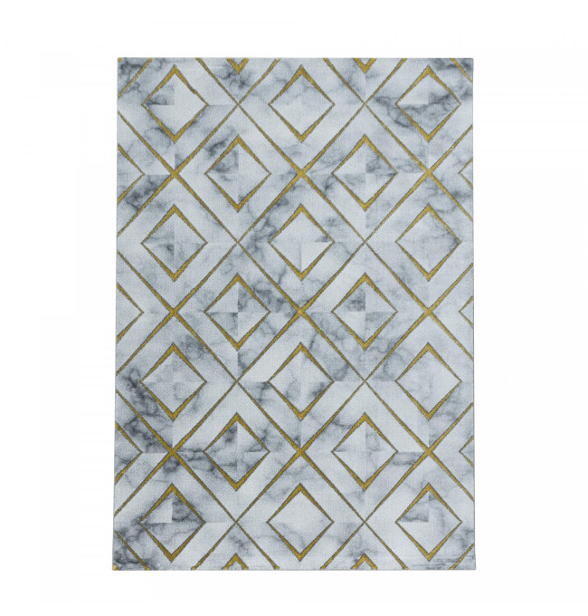 Koberec Naxos romby šedo - zlatý