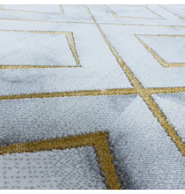 Koberec Naxos romby šedo - zlatý