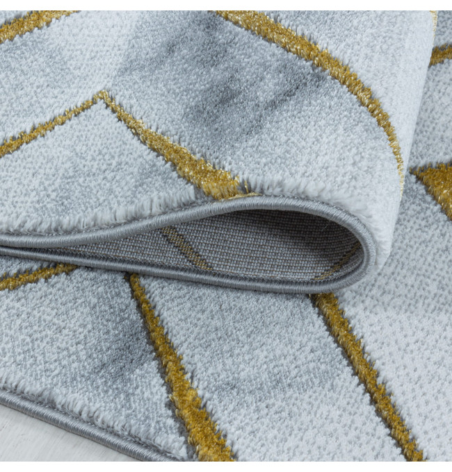Koberec Naxos romby šedo - zlatý