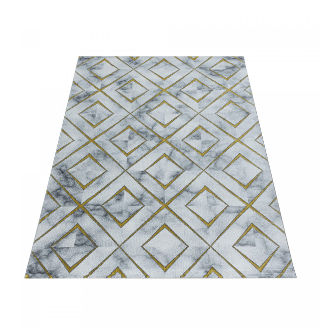 Koberec Naxos romby šedo - zlatý
