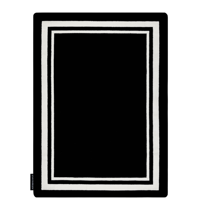 Koberec HAMPTON Border ramka černý