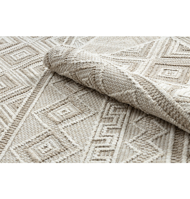Koberec JERSEY 19234 béžový, kosočtverce BOHO