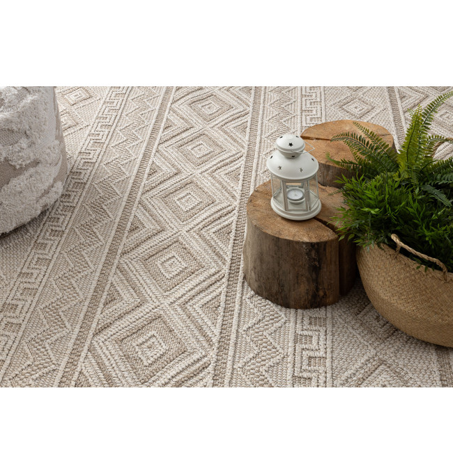 Koberec JERSEY 19234 béžový, kosočtverce BOHO