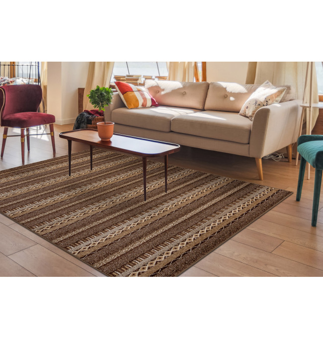 Koberec KARMEL Nida Boho ořechový