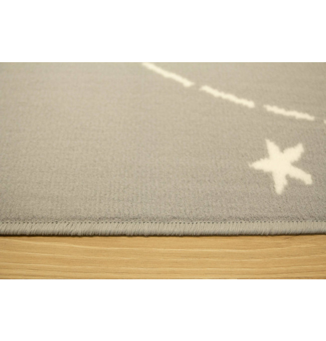 Dětský koberec Kids 534547/89945 Mouse, šedý/hořčicový, vesmír