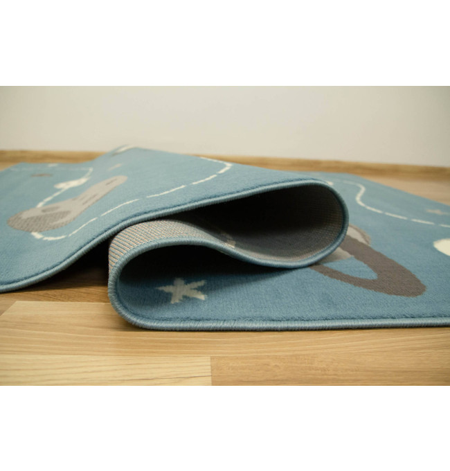 Dětský koberec Kids 534547/95822 Sky, světle modrý, vesmír