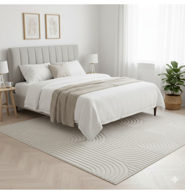 Koberec Helix geometrický, krémový