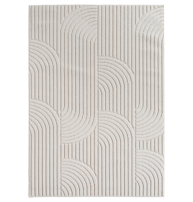 Koberec Helix geometrický, krémový