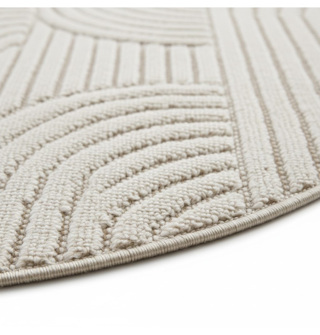 Koberec Helix geometrický, krémový kruh