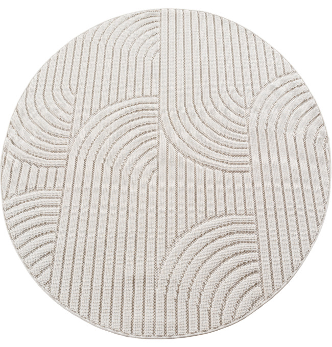 Koberec Helix geometrický, krémový kruh