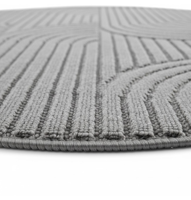 Koberec Helix geometrický, šedý kruh