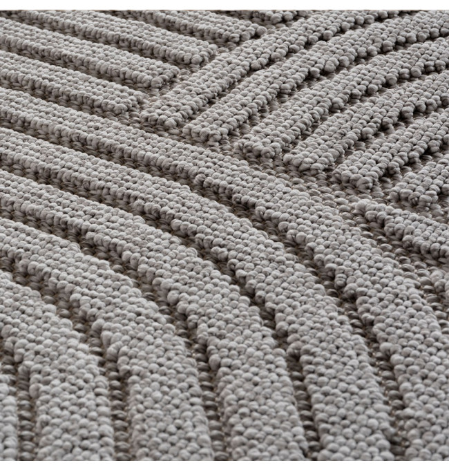 Koberec Helix geometrický, šedý kruh