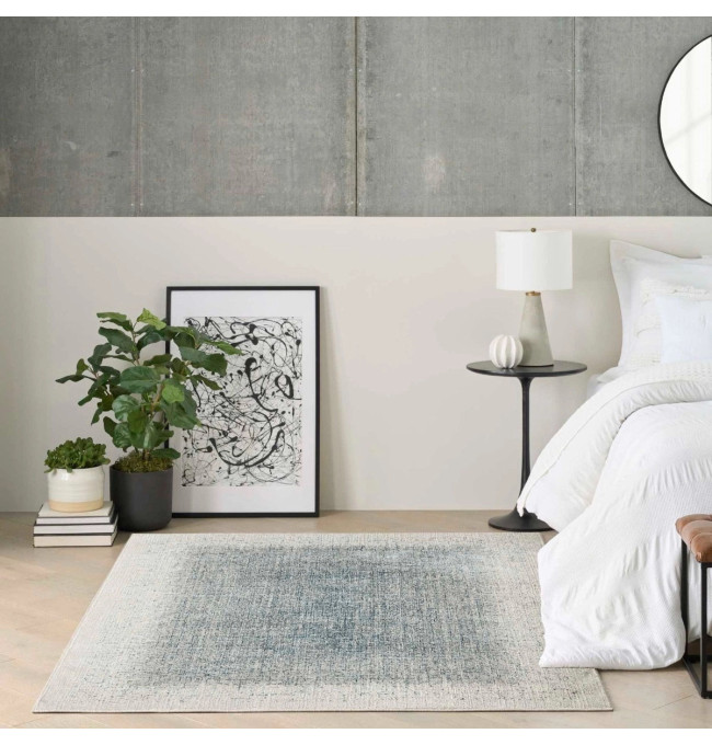 Koberec DKNY Grand Street GRN03 sloní kost / modrý