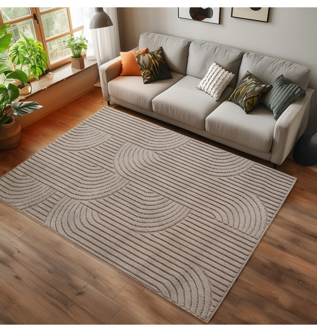 Koberec Helix geometrický, béžový