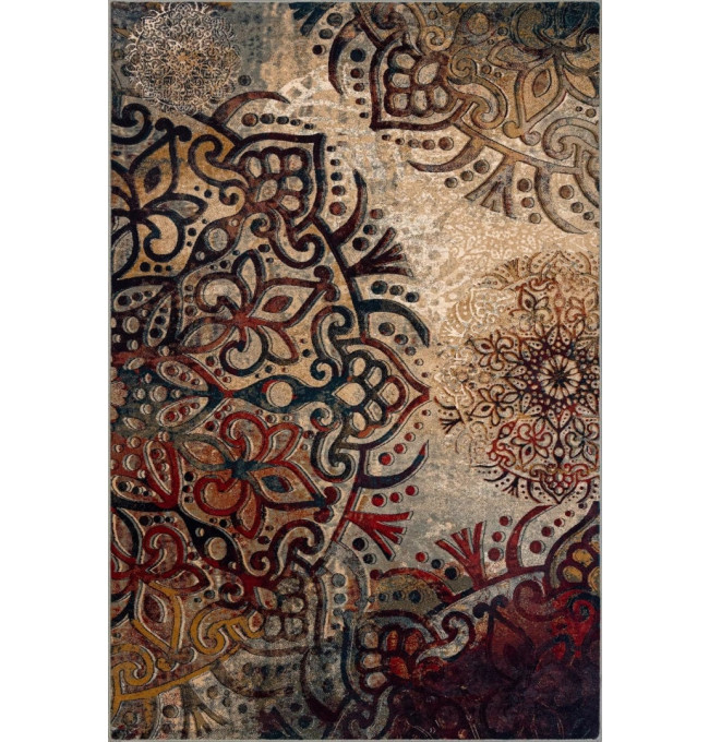 Koberec POLONIA Boho červený / krémový