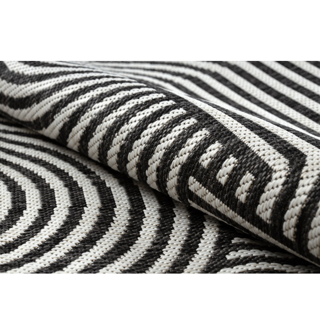 Koberec ORGANIC 1835 geometrický, černý / šedý