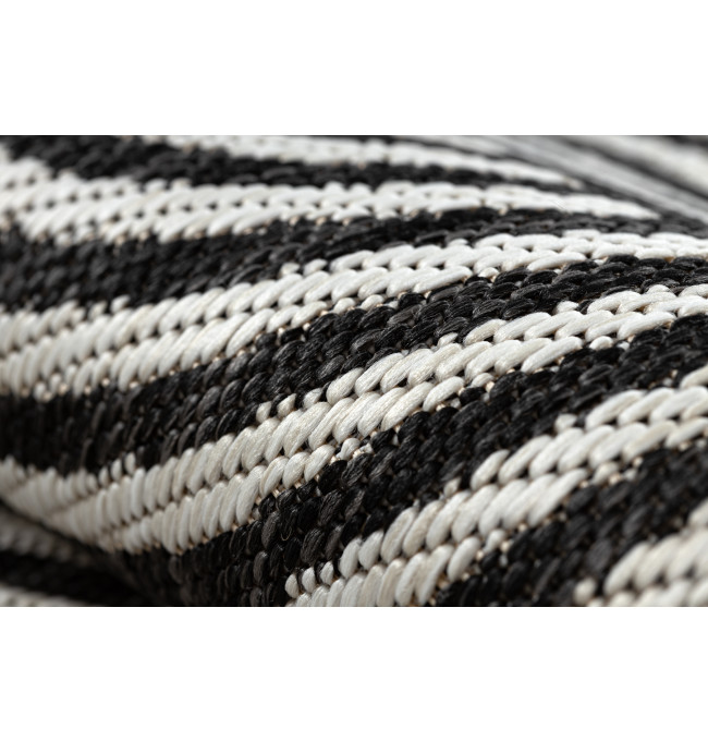 Koberec ORGANIC 1835 geometrický, černý / šedý