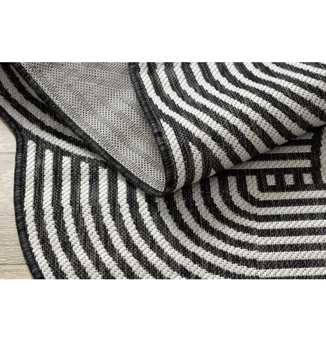 Koberec ORGANIC 1835 geometrický, černý / šedý