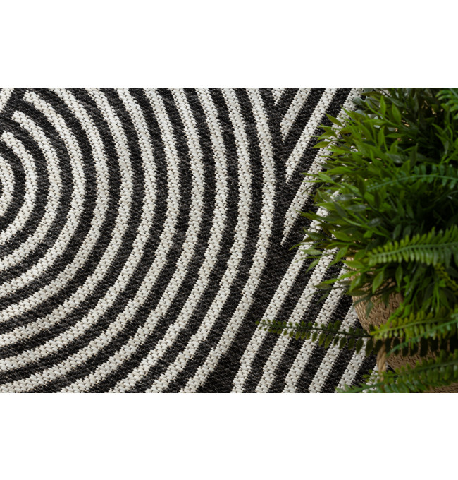 Koberec ORGANIC 1835 geometrický, černý / šedý