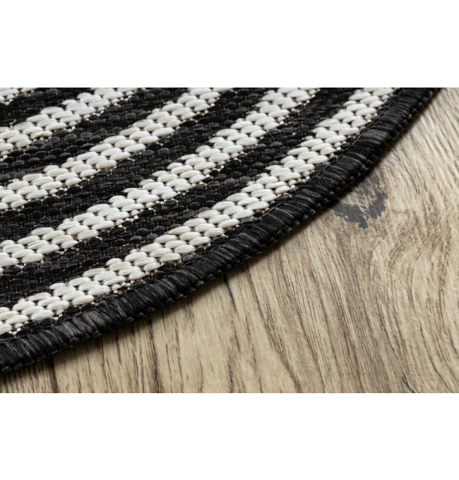 Koberec ORGANIC 1835 geometrický, černý / šedý