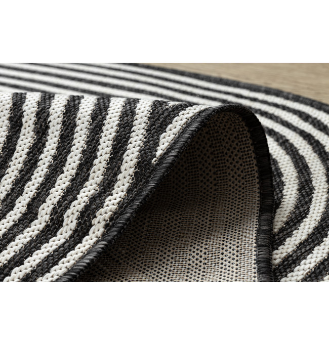 Koberec ORGANIC 1835 geometrický, černý / šedý