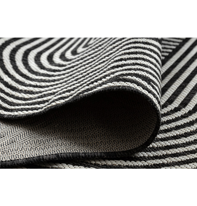 Koberec ORGANIC 1835 geometrický, černý / šedý