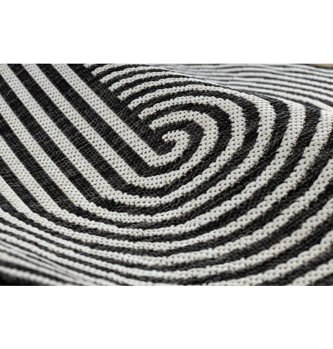 Koberec ORGANIC 1835 geometrický, černý / šedý