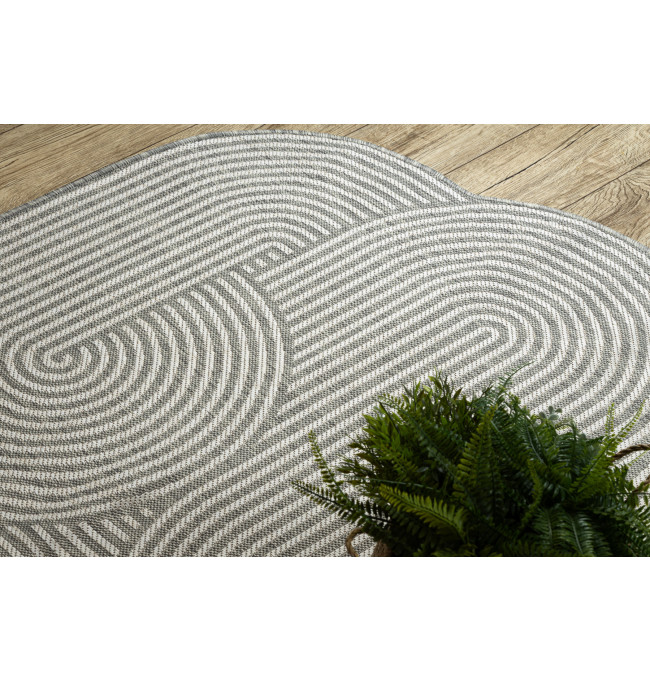 Koberec ORGANIC 1835 geometrický, krémový / šedý