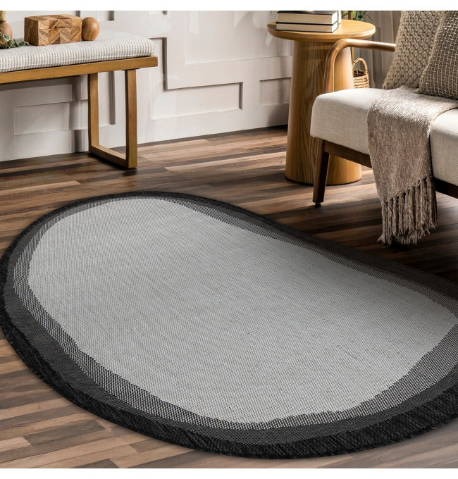 Koberec ORGANIC 2123 / krémový / černý / naturální